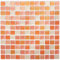 Yoillione 3D Mosaic Tile Decals - Orange Tile Backsplash Kitchen Wall Stickers, Peel and Stick Vinyl Transfers