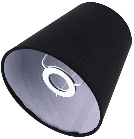 SOLUSTRE Stoff Lampenschirm Schwarz Tischlampe Lampenschirm Landhaus Schlafzimmer Wohnzimmer Nachttisch Pendelleuchte Deckenleuchte Lampenschirm Schutzhülle Büro Zuhause Dekoration
