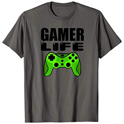 Video Gaming Life Geek PC Controller Grafik Spieler Sprüche T-Shirt