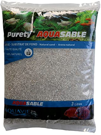 Sable Naturel Aquasable en Sac, 2mm-4mm, 3 L, Blanc S2