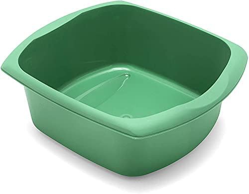 Rectangular Plastic Large Washing Up Bowl 9.5 Litre Size (Jade Green)
