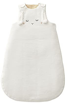 Vertbaudet Ärmelloser Baby Schlafsack,Schäfchen wollweiß 107
