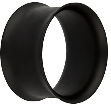 Treuheld Flesh Tunnel - Double Flare - Schwarz - Matt 18 mm