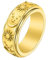 Mesnt Ringe Frauen Edelstahl, Spinner-Ring Mit Sonne-Mond-Stern-Gravur Zum Stressabbau Gold Größe 65 (20.7)