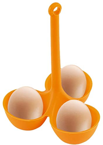Coquetiers en Silicone - Support pour œufs durs - Résistant à la Chaleur - Cuiseur à œufs en Silicone - Cuisine créatif - avec 3 grilles - pour la Cuisson et la pochage des œufs