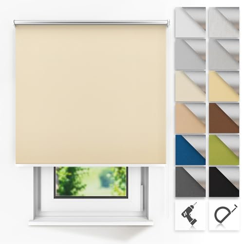 Thermorollos – WANDMONTAGE – Maßanfertigung – Verdunkelungsrollos – Wandmontierte Rollos für Fenster und Türen (Breite von 30 cm bis 110 cm)