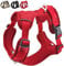 funPETic Hundegeschirr Essential - Anti-Zug Geschirr, reflektierend, gepolstert und atmungsaktiv - Brustgeschirr für kleine und mittelgroße Hunde (S - Berry Red)
