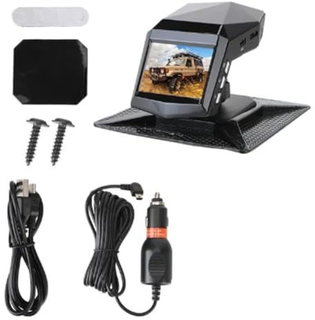 NONDK Enregistreur Vidéo de Tableau de Bord de Voiture, Moniteur de Vue DashCam, Écran de 2 Pouces, Grand Angle 1080P (A)