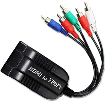 TheJuns HDMI to YPbPr Component Converter Video Adapter Cable 1080P HDMI-Input to 5RCA RGB R/L Audio Output for TV STB VHS VCR DVD