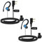 UAYESOK Walkie Talkie Earpiece, G-Shape Security Radio Earpiece 2 Pin Bodyguard Headset with PTT Microphone & Earbuds for Baofeng UV5R 888s UV-82 Kenwood RT24 RT27 eSynic QuanSheng 2 Way Radio (2 Pcs)