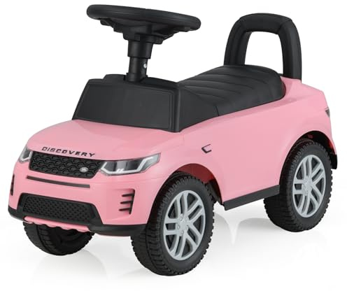 COSTWAY Rutschauto ab 1 Jahr, Rutschfahrzeug mit Stauraum unter Sitz, Rutscher Kinderauto mit Hupe & Motorsound, Schiebauto Spielzeugauto für Jungen und Mädchen (Rosa)