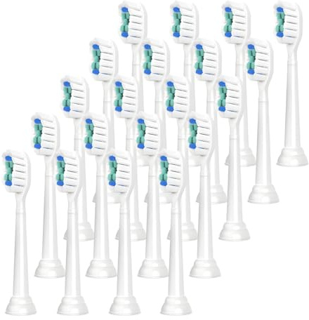 Ersatzzahnbürstenköpfe , Kompatibel Mit Philips Sonicare , Diamond Electric Brush Heads Clean Refill For Hx6920 4100 2 Series(White-20 Pcs)