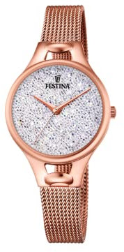 Festina Orologio Analogico Quarzo da Donna con Cinturino in Acciaio Inox F20333/1