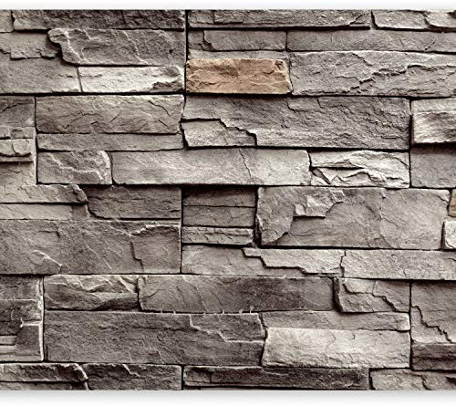 murando Fototapete selbstklebend Steinwand 392x280cm Foto Tapete Tapetenfolie Möbelfolie Wandverkleidung Wandtapete Motivtapeten Bildtapete Wohnzimmer Schlafzimmer 3d Effekt Stein Steinoptik 3d Mauer