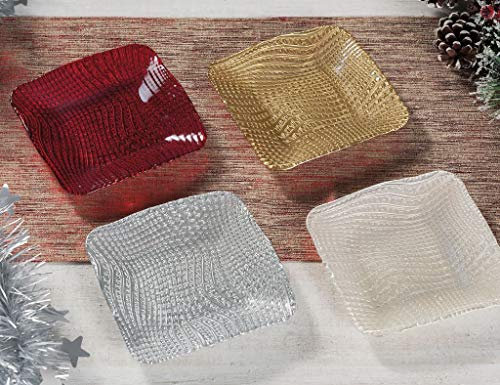 Star 1 Pezzo Svuotatasche piattino Natale Vetro 16 x 16 cm 4 Colori
