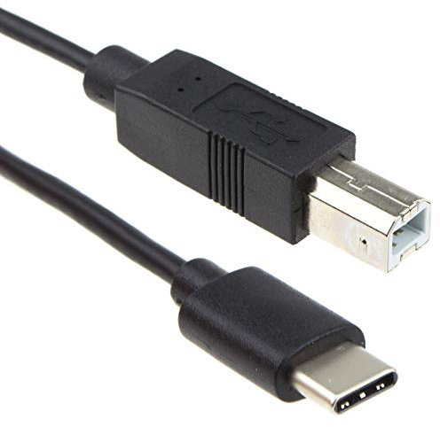 kenable USB 3.1 Type C to B Type Plug Laptop to Printer Cable Black 2m [2 metres]