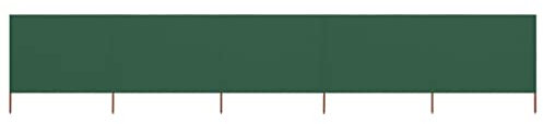 vidaXL Windschutzgewebe Faltbar Windschutz Sichtschutz Sonnenschutz Camping Balkon Terrasse Garten Zaun Strand 5-TLG. 600x120cm Grün