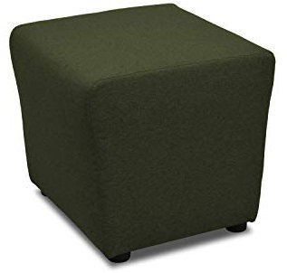 DOMO. collection Polsterhocker Bob, Sitzhocker, Sitzwürfel, Fußhocker, 46 x 46 x 43 cm (BxTxH), Webstoff in grün