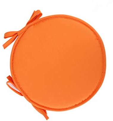 RAILONCH 4er Set Stuhlkissen Rund Stuhlkissen Sitzauflage Gepolstert Vorteilspack (Orange)