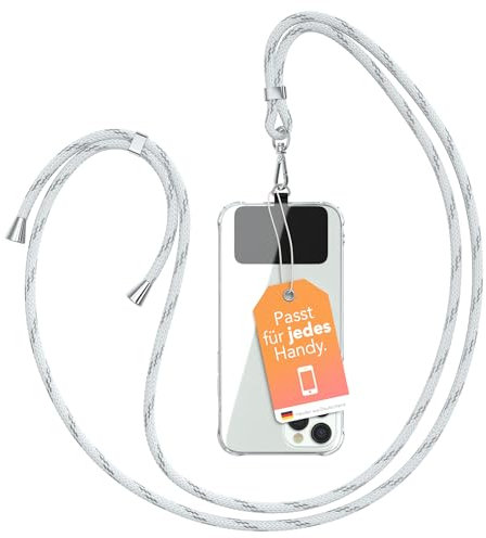 EAZY CASE - Handykette Universal [KOMPATIBEL MIT JEDEM Handy] - Handyband & Schnur zum Umhängen - Handyhülle mit Kette - Handy Umhängeband - Phone Strap Schnur - Lanyard Handy Kordel - Phone Chain