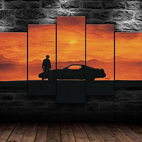 WondbeauPoster and Kunstdrucke Kein Rahmen 150×80Cm Knight Rider 19825 Stück Leinwand Wand Kunstdruck Hd Wohnkultur Bilder 27 Panel Poster Gemälde Wohnzimmer