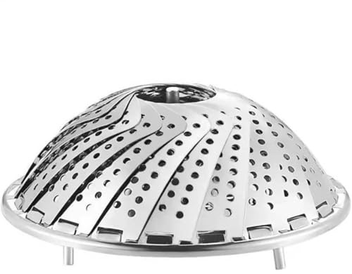 MiHerom Steamer Basket,Folding Steamer Insert,Stainless Steel Vegetable Steamer for Veggie Fish Eggs Seafood Cooking,Expandable to Fit in Pots
