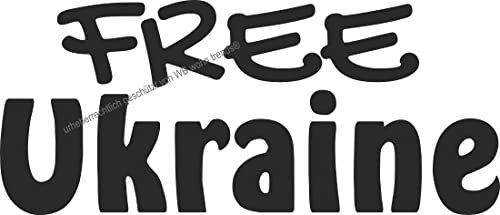WB wohn trends Auto-Aufkleber, Free Ukraine, Silber, 15cm breit, Farbe und Größe wählbar, KFZ-Sticker LKW Spruch