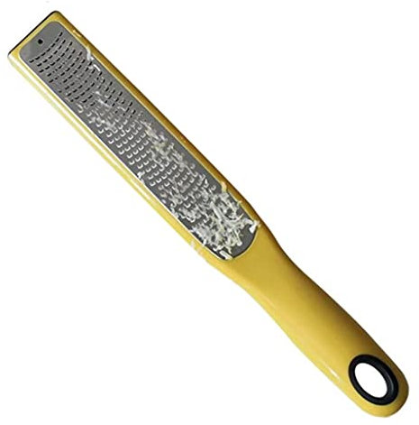 QHLOM Trituratori Formaggio Multifunzione Grattugia Limone Limone Zest Semplice operazione Palmare Grattugia Strumenti di Cottura Domestica macinino (Color : Yellow)