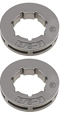 VGOL 2 STÜCKE 3/8 Zoll 7T Kettensägenkettenrad Antriebsfelgen Kettensägenfelgen Kettenrad Ersatzteile Kompatibel mit Husqvarna 340 345 346 350 353 357 359 50 51 55 40 45