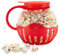 Popcorn Maker Popcorn Machine The Pop Pot Microwave Borosilicate Glass Bowl & BPA-Free | Healthy, Fat-Free, Movie-Style Popcorn | Low Calorie | Dishwasher Safe | Easy Clean | Gourmet Popper Red (2L)