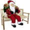 Christmas Paradise Sitzender Weihnachtsmann 45cm Deko-Figur Kantenhocker Santa Nikolaus (Modell Martin)