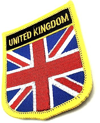 UK United Kingdom Great Britain Union Jack Flag Iron On Embroidered Fabric Sew On Patch Pack of 1