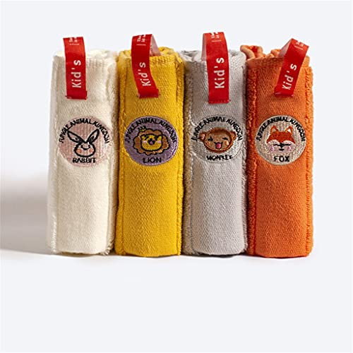 CULPRT 4Pcs Kindertuch, Baumwolltuch, Kleines Rechteckiges Gesicht Handtuch Mit Stickerei, Weich/a/50 * 25Cm