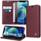 Handyhülle für iPhone 12/12 Pro Hülle [mit Schutzfolie][Premium PU Leder] Klapphülle Kartenfach Magnetic Ständer Flip Case Cover Etui Tasche Schutzhülle für iPhone 12/12 Pro 6.1“ (red)