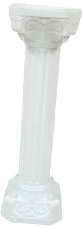 Kichvoe Römische Säulenstatue aus Kunststoff, Weiß, 1 Stück