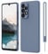 Andwing für Samsung Galaxy A33 Hülle Silikon-Schutzhülle mit Rundumschutz & Kameraschutz | Weiches Kratzfester Mikrofaser-Innenfutter | Kompatibel mit 4G/5G Modellen-Grau Blau