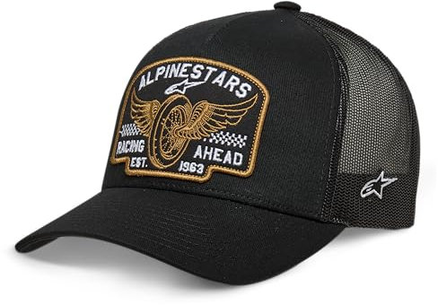 Alpinestars Herren Heritage Trucker HAT Baseballkappe, Schwarz/Schwarz, One Size