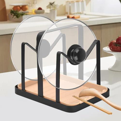 LPAMABA Rangement Couvercle Casserole Porte, Porte Planche à Découper, Organisateur Couvercle Casseroles Cuisine, Rangement Casserole Cuisine, Support Couvercle Casserole pour Couvercle Casserole