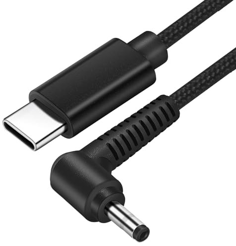 RAINSUNG USB C to 4.0 * 1.35mm Round Tip Charging Cable Converter Adapter for Asus Laptop Charger 90w 65w 45w Vivobook 15 Model Q504U Q302L X540S x540 UX330 UX330U UX360 (Male USB-C Input)