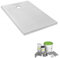 Jacob Delafon Pack Receveur de Douche 100 x 80 Ipso Rectangle Blanc + Kit d'étanchéité WEDI