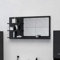 KTHLBRH Waschbecken UVnterschrank Waschbeckenunterschrank Badspiegel Hochglanz-Schwarz 90x10,5x45 cm Holzwerkstoff