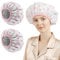 2 Pack Deep Conditioning Hair Cap,Hair Cap for Oil Treatment,Duschhaube damen wasserdicht,Haarhaube Färben,Shower Cap and Heat Cap Two Uses (Rosa liebe)
