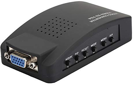 BNC Auf VGA Adapter, Video zu VGA Konverter 1080p Video Audio Konverter Adapter S Video zu VGA Wandler Adapter, für DVD PDP VCD Spielekonsole