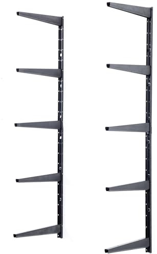Delta Minimalistic Black Shelf Brackets Cycle, Set of 10 Fully Adjustable 12-inch Heavy Duty Shelf Brackets, Holds Up to 480 lbs, Modern Shelf Bracket for Wood Shelves