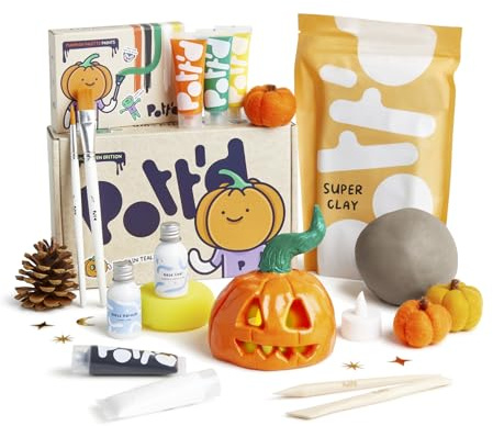 Pott'd Projects | Best Air Dry Clay Pottery Kit for Adults | Includes Paints, Brushes, and Potters Tools | Free Online Step-by-Step Tutorial | Perfect for Beginners | Bring The Studio to Your Home