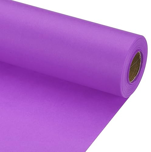 PATIKIL 50cm Papier d'Emballage, 15 Mètre Rouleau de Papier Cadeaux 70 GSM pour Décoration Tableau d'Affichage Emballage Cadeau Noël Anniversaire Nouvel An Fête Mère Père, Violet Foncé