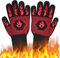 Ksvaye Gant Barbecue Anti Chaleur Jusqu'à 800° Gants de Barbecue Gant Cheminée Anti Feu Gant Four pour BBQ Grill Cuisson Soudage Cheminée (Noir)
