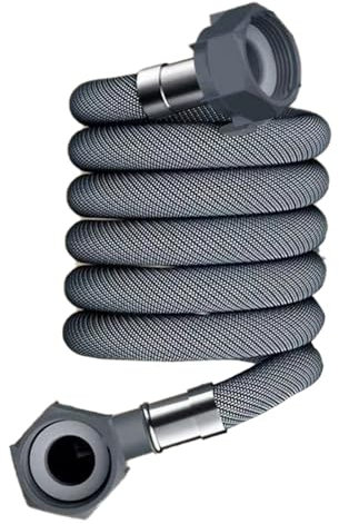 AMENGJ Ablaufschlauch Waschmaschine Zulaufschlauch for Waschmaschine, Flexibler Zulaufschlauch for Geschirrspüler, Verlängerung, gewellter Waschmaschinenschlauchadapter, Biegeschlauch, Ersatz(5 m)