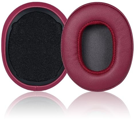 Replacement Earpads for Skullcandy Crusher EVO Headphones,Compatibel Crusher EVO Replacement Ear Pads,Upgraded Ear Covers with Soft Protein Leather,Optimized Noise Isolation Memory Foam (Red)