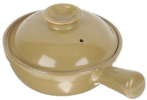 Didiseaon Pot En Argile Chinois 0,5l Cocotte Résistante à La Chaleur En Terre Cuite Poignée Épaisse Marmite De Cuisson Personne Cuisson à Induction Et Gaz La Cuisine Domestique